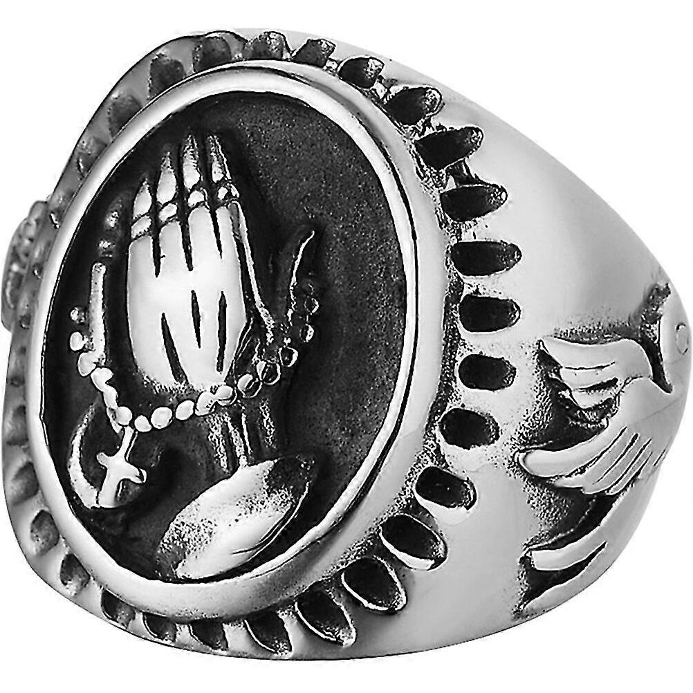 Praying Hands Ring Punk Ring Creative Finger Ring Personalized Ring Men Ring Jewelry