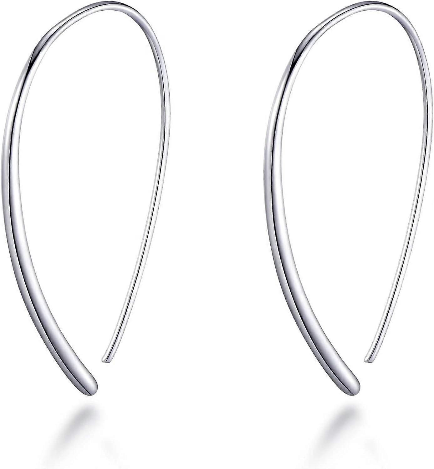 2 Pendientes de hilo de plata esterlina