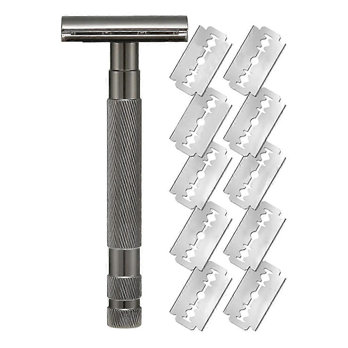 Replaceable Reusable Safety Razors With Stainless Steel Double-sided Blade,b