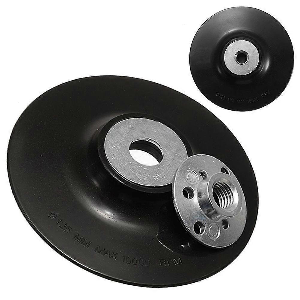 5ich 125mm Backing Pad Disc Backing Pad Tool 125mm Resin Fibre Discs With Lock Nut M14 Thread Durable For Angle Grinder Sander