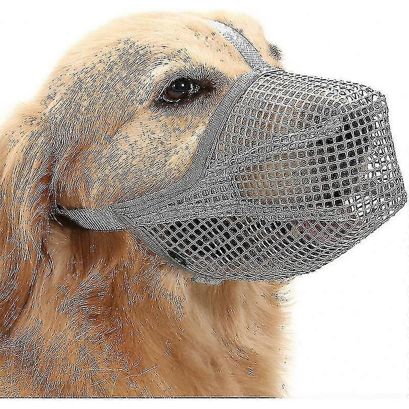 Dog Muzzle Mesh With Adjustable Shoulder Straps Prevents Chewing And Licking