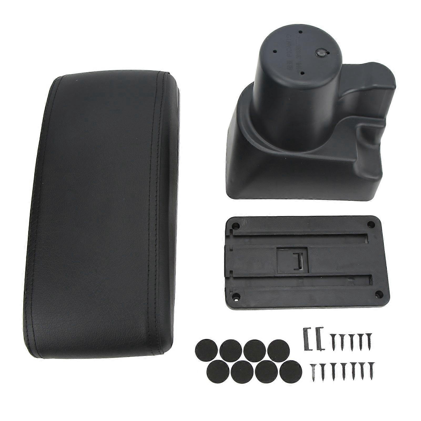 Center Console Armrest Storage Box with 3 USB Ports LED Ambient Light Dual  Layer Adjustable Replacement for Kia Picanto