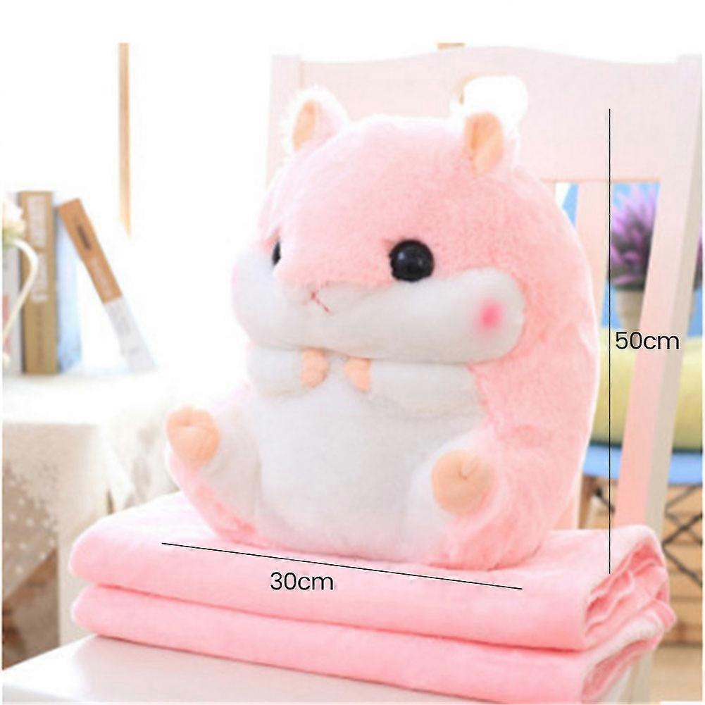 Cute Hamster Pillow Blanket PP Cotton Plush Toy Little Mouse Doll Cushion