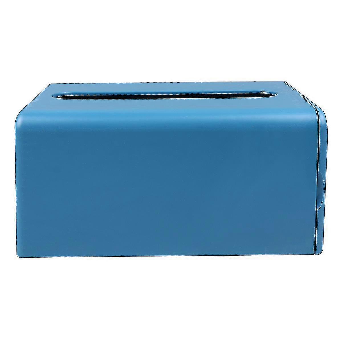 Punch Free Traceless Tissue Holder Wall-mounted Tissue Box Napkin Box Tissue Storage Box (blue)