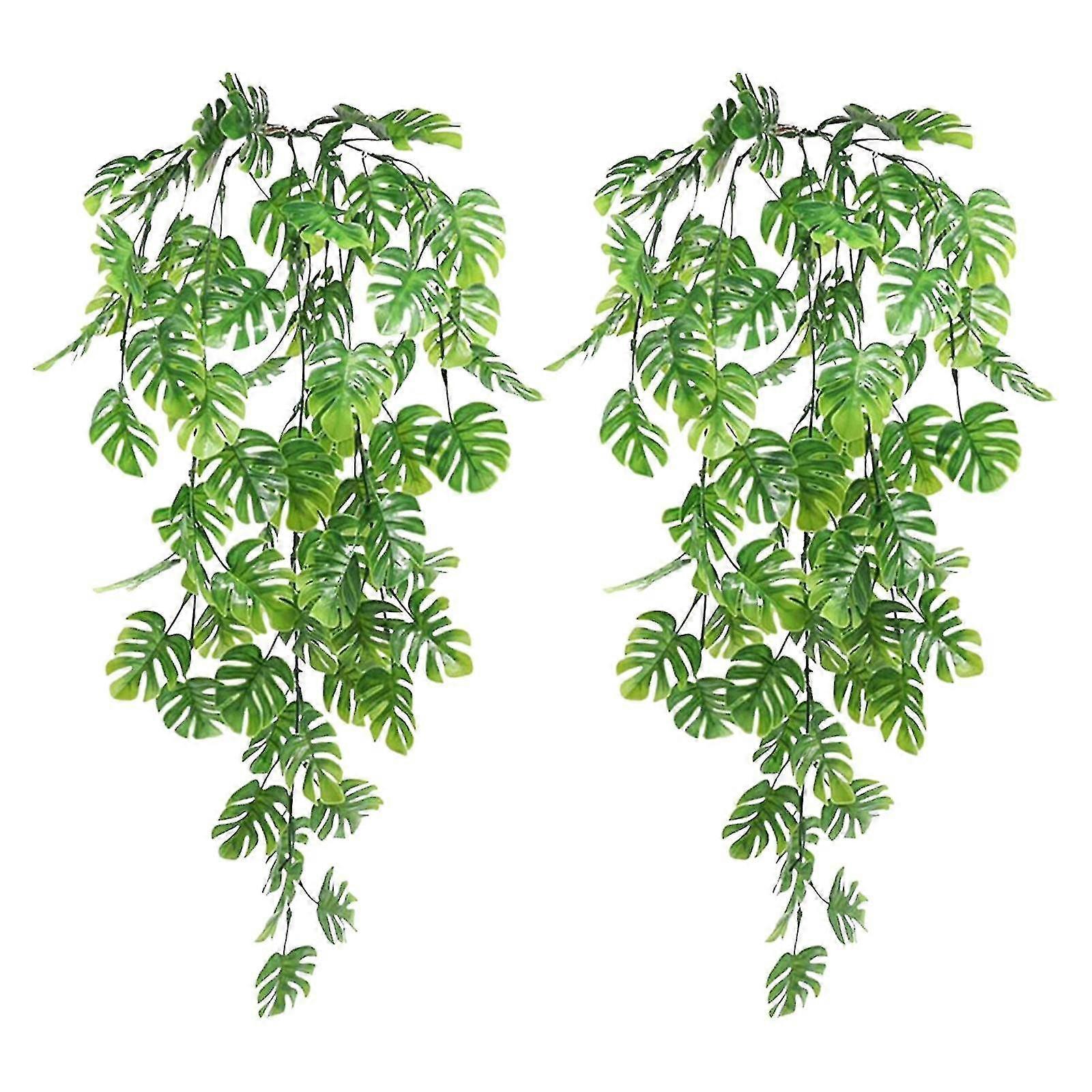 Artificial Flowers Plants Turtle Back Leaf Rattan Outdoor Plastic