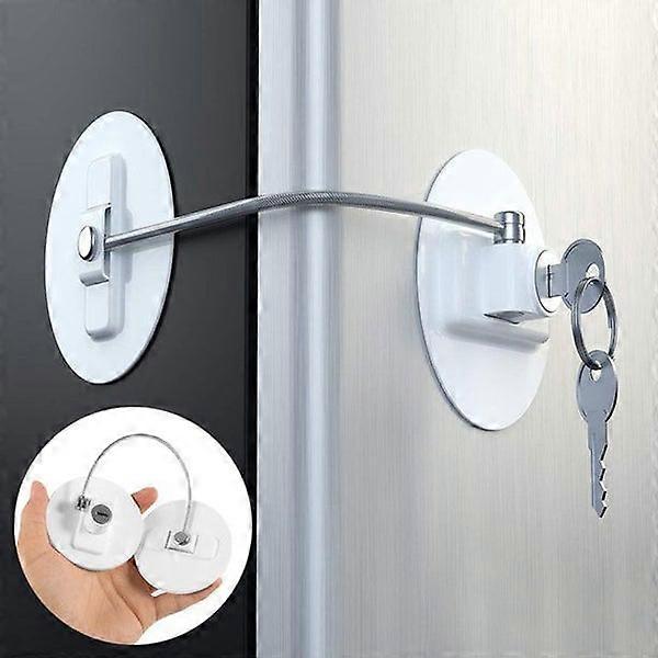 Willster Refrigerator Door Lock - Non-Drilled, White Window