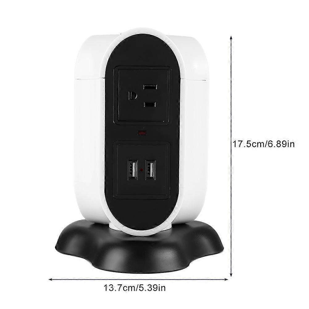 Smart USB Power Outlets Strip Protector Multihole White and Black