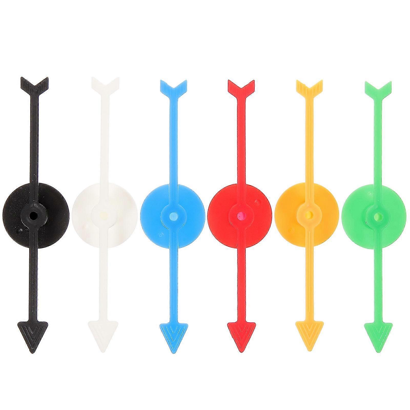 6pcs Interactive Game Arrow Spinners Colorful Plastic Game Spinners Multi-functional Board Game Spinners
