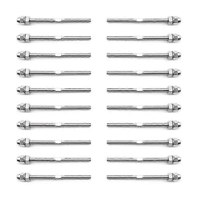 T316 Cable Railing Tensioner End Connector Terminal For 1/8 Cable (20-pack)