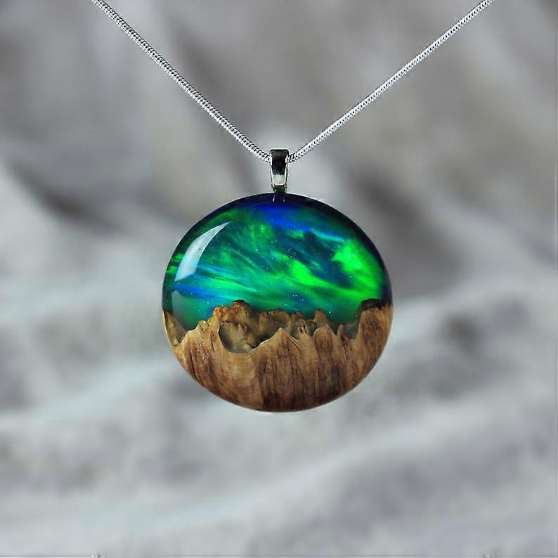 Northern Lights Opal Necklace,Aurora Borealis