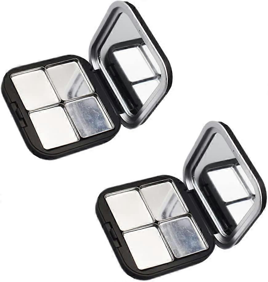 2Pcs Empty Magnetic Eyeshadow Refillable Makeup Storage Box