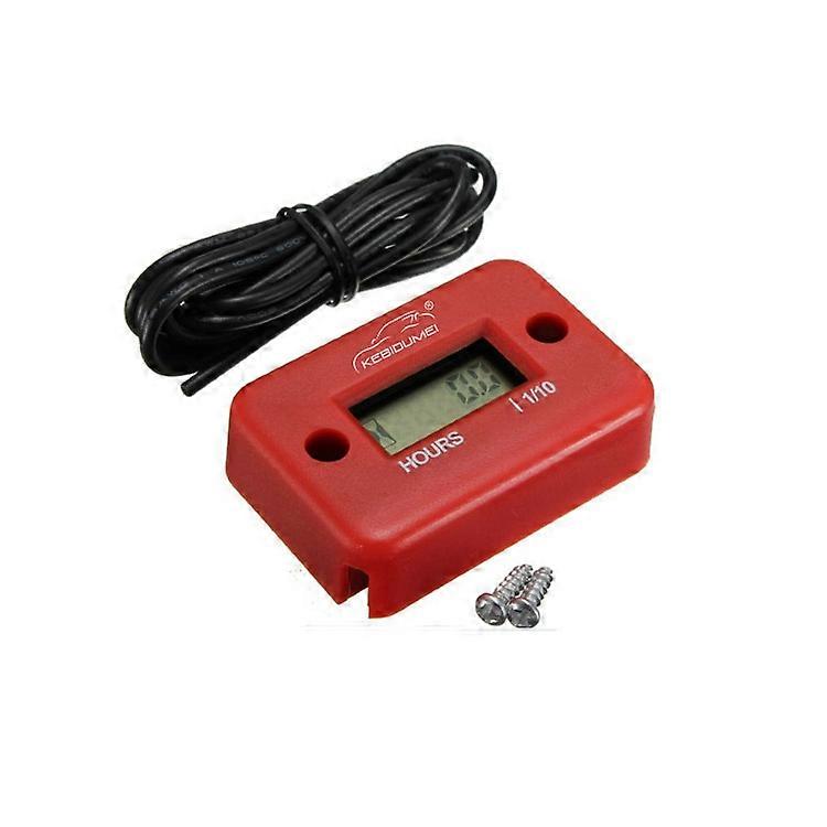 Induction Motorcycle Engine Digital Hour Meter for Boat ATV Snowmobile Marine Display LCD No Tach~23540