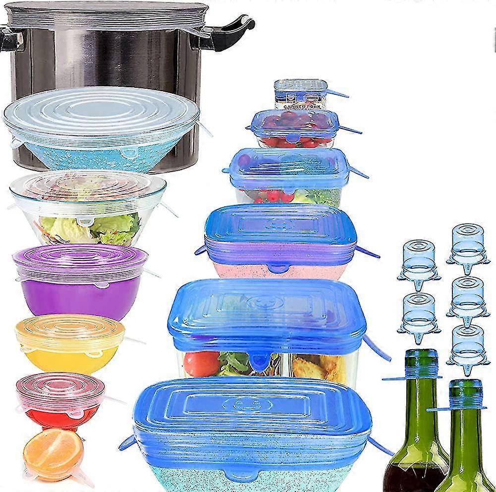 Silicone Lids, Set Of 20 Different Sizes, Stretchable Silicone Lids, Stretch