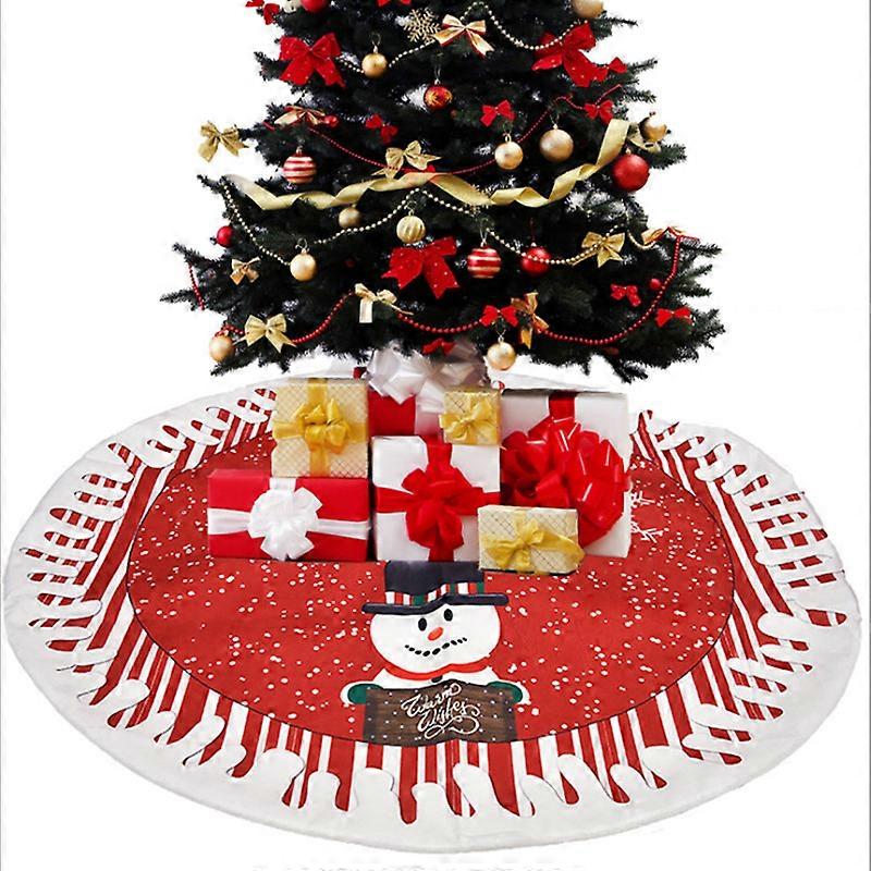 EVAGO Christmas Tree Skirt With Merry Christmas Decorations, Xmas Tree Collar For Christmas Party Decor