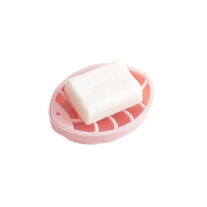 Double-layer Soap Dish Fish Shape Plastic Soap Box Bathroom Draining Soap Rack Soap Storage Container Pink