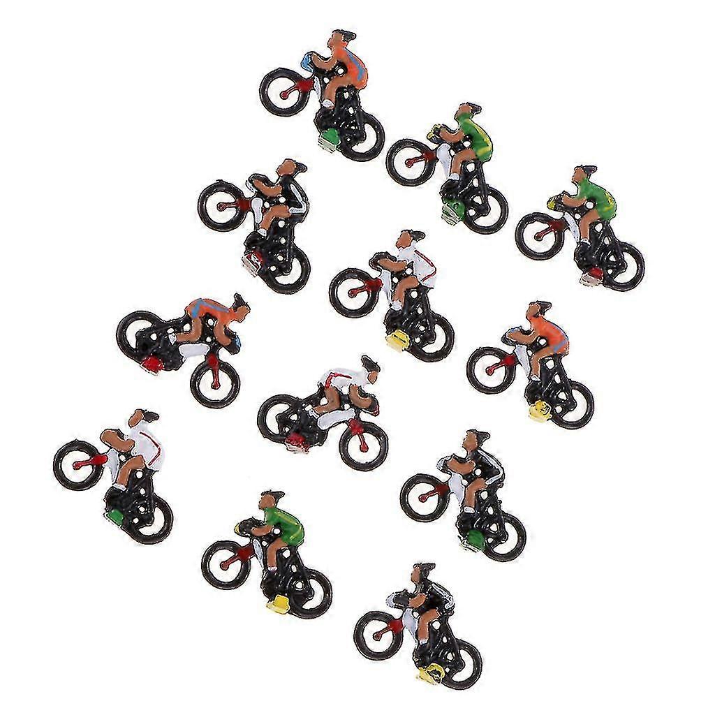 12 piezas modelo ciclista miniatura