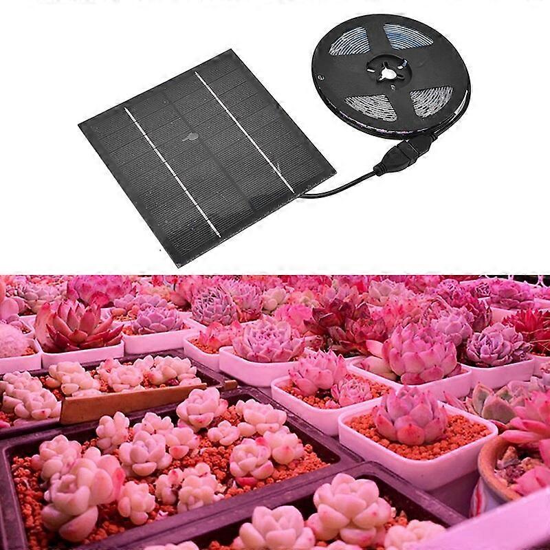 Solar Plant Grow Light Strip Eco Friendly 5W LED High Luminous Flux Promote Growth Solar LED Grow Light Strips Home Tool