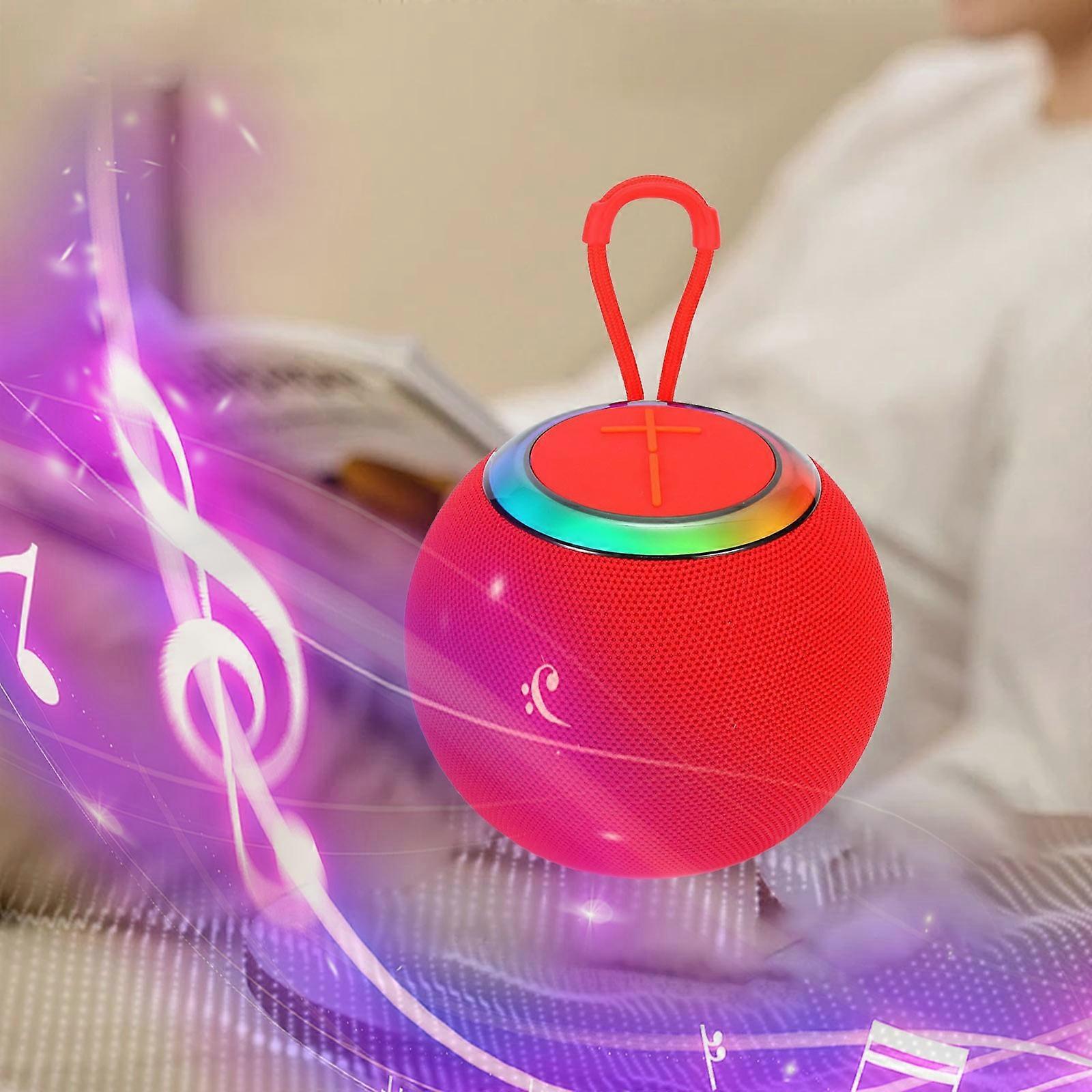Outdoor Colorful Bluetooth Speaker Wireless Colorful Light Fabric Card Insert Subwoofer Portable Mini Bluetooth Sound IPX6 Watertight