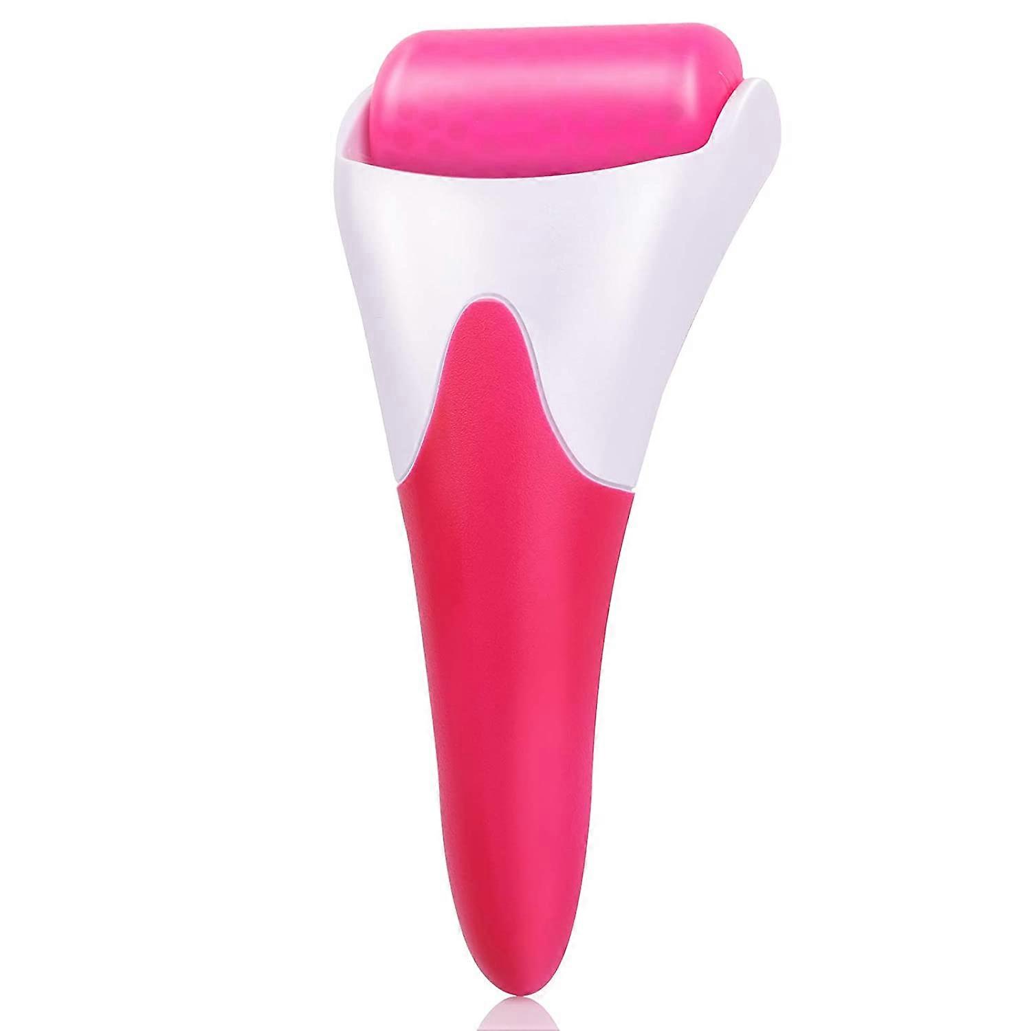 Ice roller with swollen face and eyes, ice roller massager TMJ migraineWhite