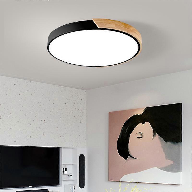 Moderne LED taklamper for stue soverom Led taklampe firkantet rundt tre fjernkontroll dimbar Macaron farger belysning