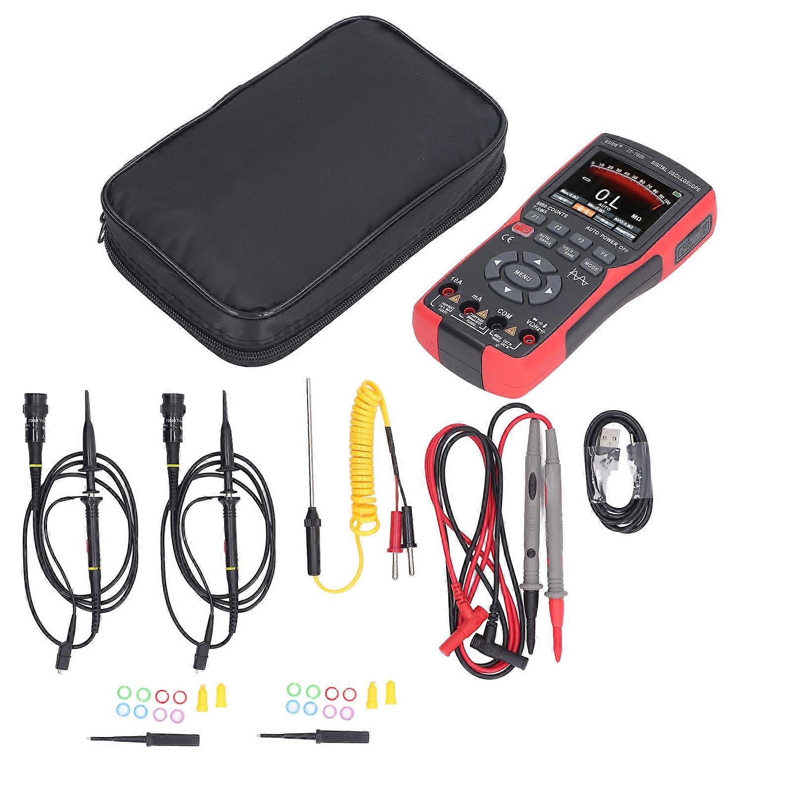 Digital Oscilloscope Multimeter Handheld Multifunctional Waveform Generator Multimeter with Color Screen Display