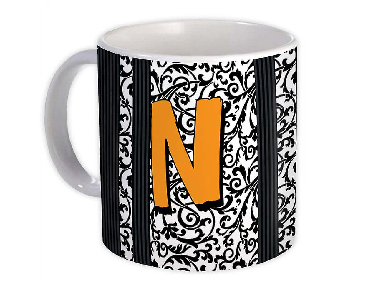 Presentmugg: Monogram Letter N Alphabet