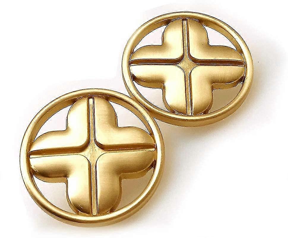 Set Of 6 Gold Copper Drawer Knobs With Elegant Flowers