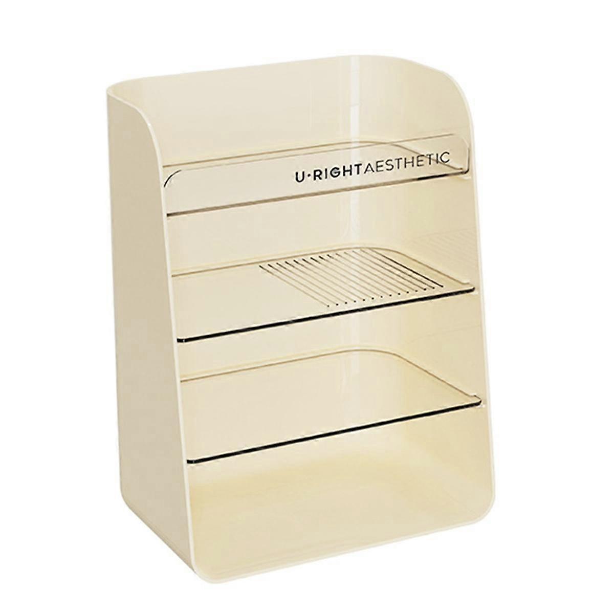 Multi-Layered Makeup Organizer Large Capacity Detachable Partition Stable Countertop Cosmetic Organizer Shelf for Room