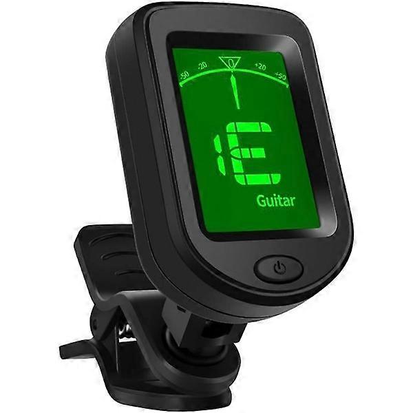 Guitar Tuner Clip-On (rechargeable version), digital tuner for acoustic guitar, electric guitar, bass