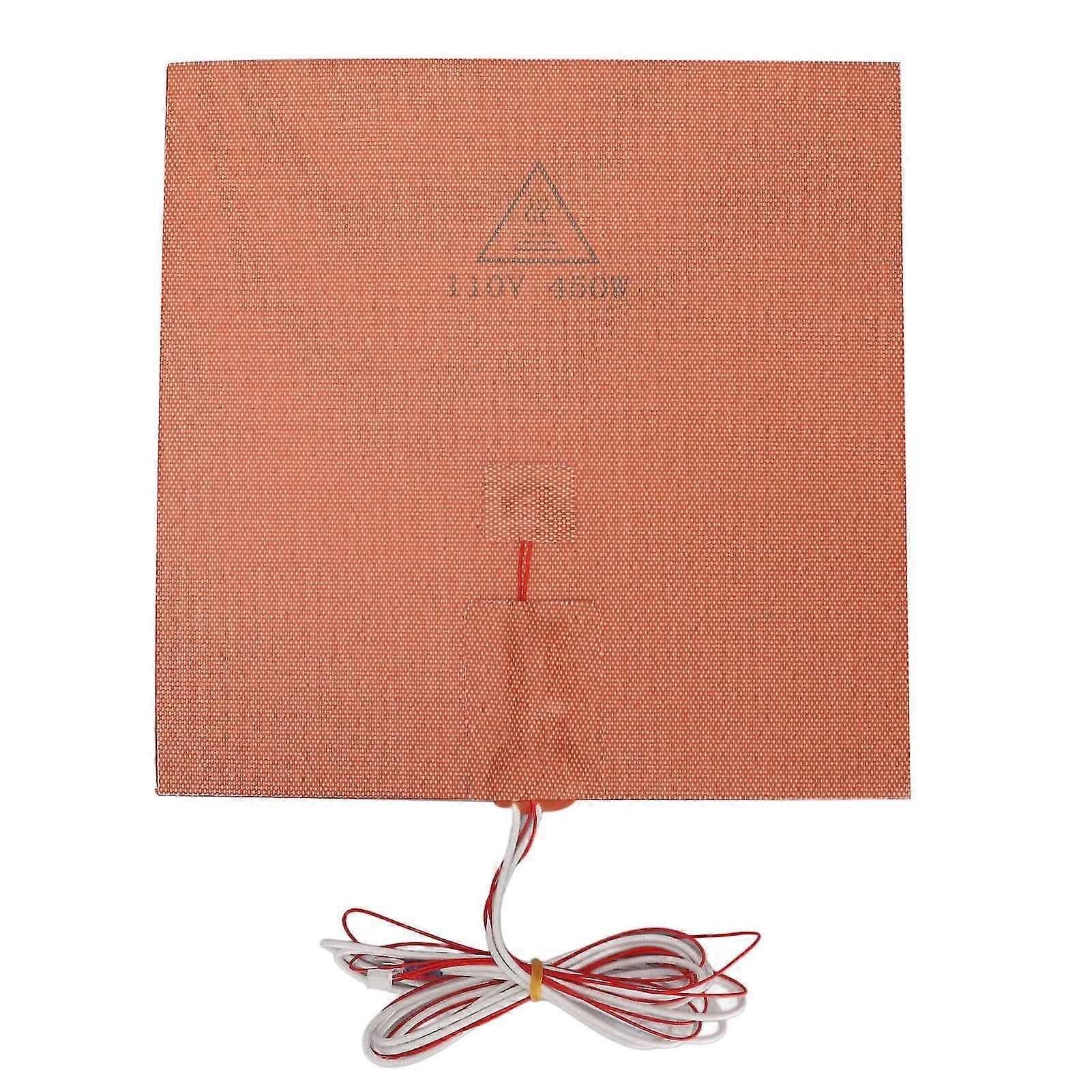 450W 110V Silicone Heating Pad with High Temperature Resistance for VORON2.4 3D Printer - Back Adhesive