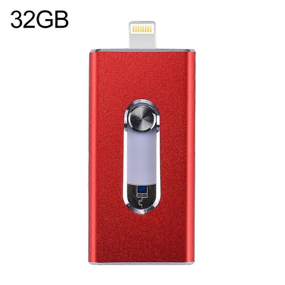 USB 2.0 & 8 Pin & Micro USB 32GB Flash Drive