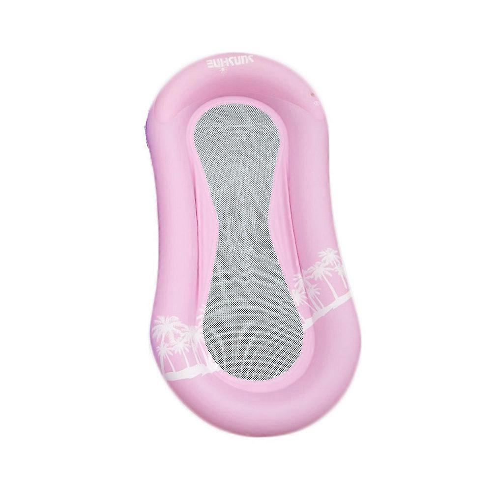 Pink Foldable PVC Floating Bed  Inflatable Pool Float for Adults