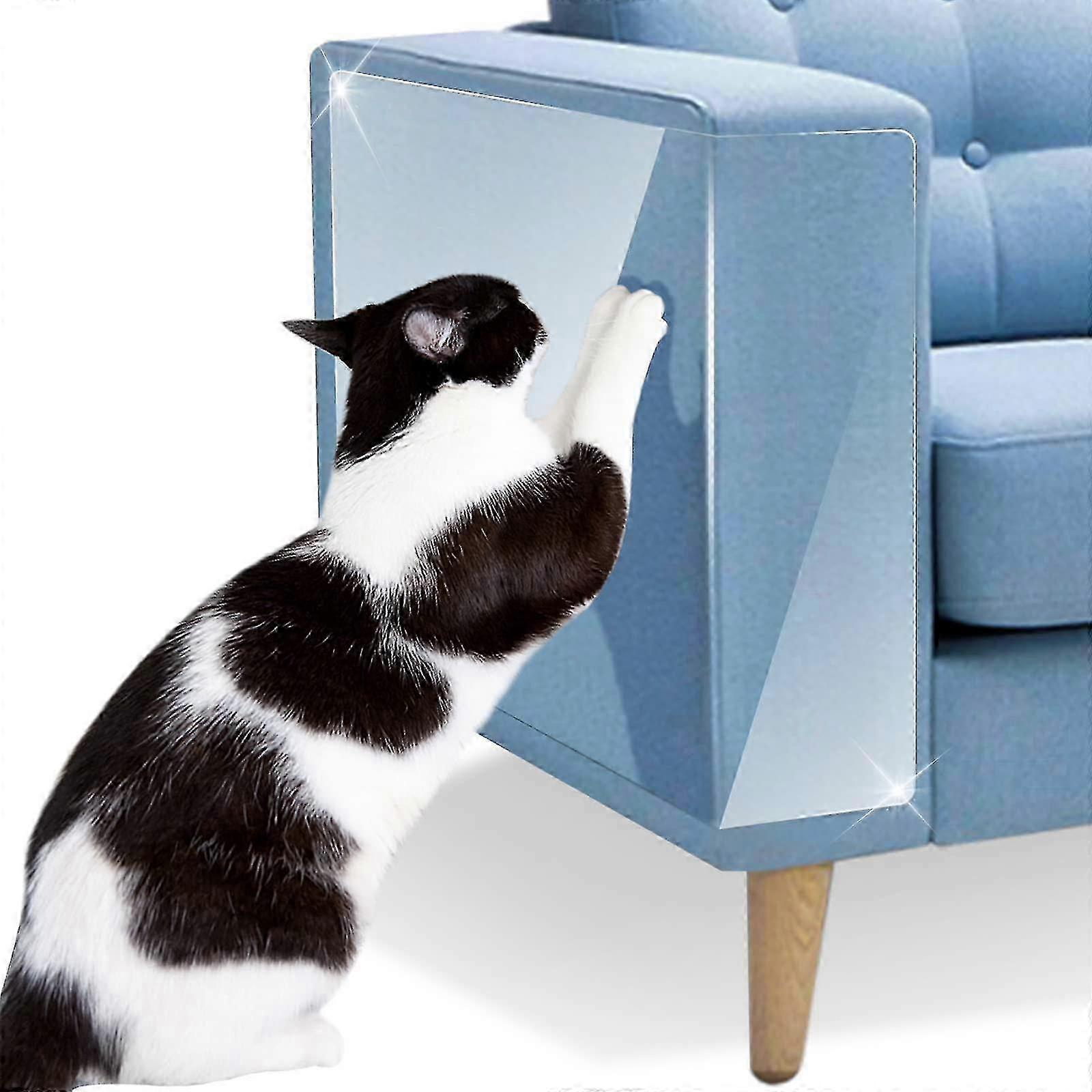 Cat Anti Scratch Tape - 6 Packs Cat Scratch Furniture Protector, Clear Training Self Adhesive Tape for Carpet, Sofa, Couch, Door