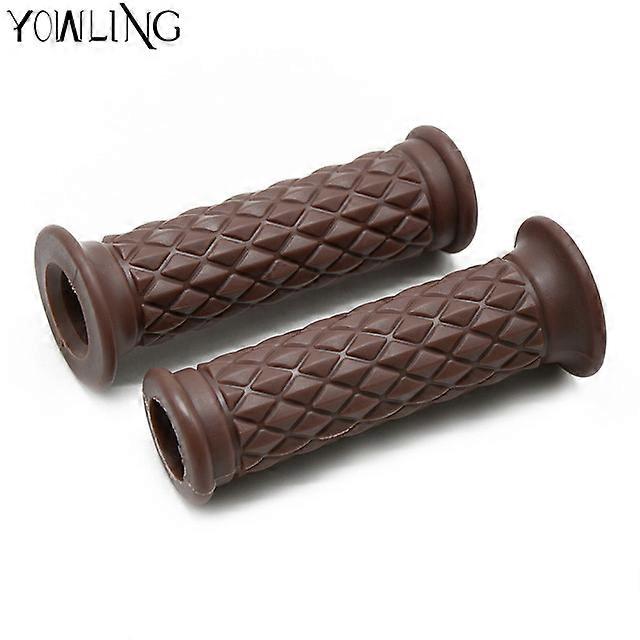 Universal 7/8 & 1 Retro Rubber Handlebar Hand Grip For Honda Yamaha Suzuki Kawasaki Cafe Racer Bobber Custom