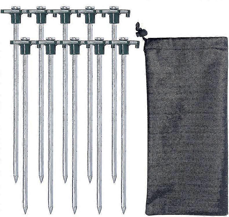 مسامير خيمة في الهواء الطلق ، مقاومة للرياح والصدأ ، مناسبة للدوران الأرضي ، ملحق التخييم B (10 قطع)