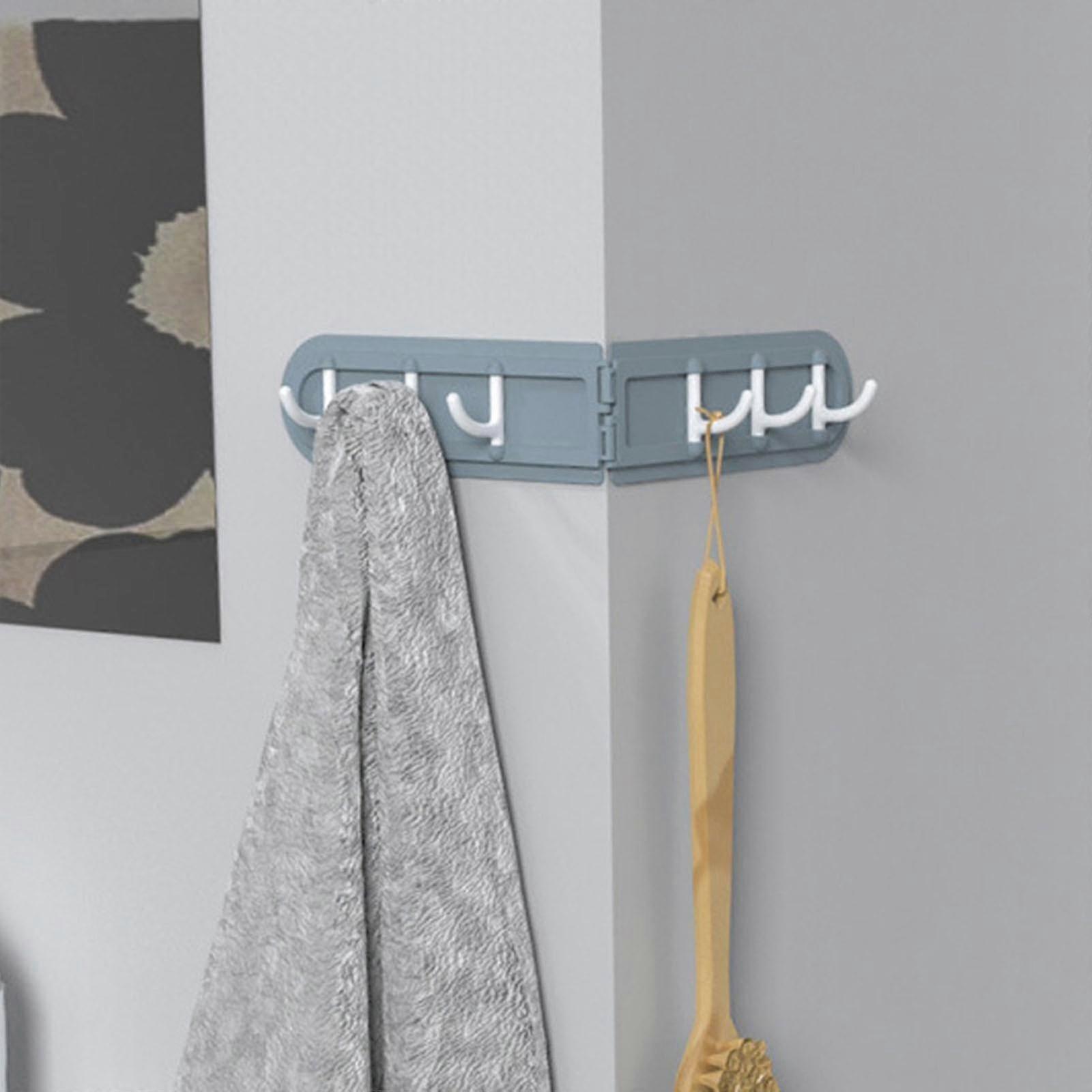 Foldable Stora H With 6 Hooks Mounted Towel Necktie Belt Rack For Home Kit Bath Er D