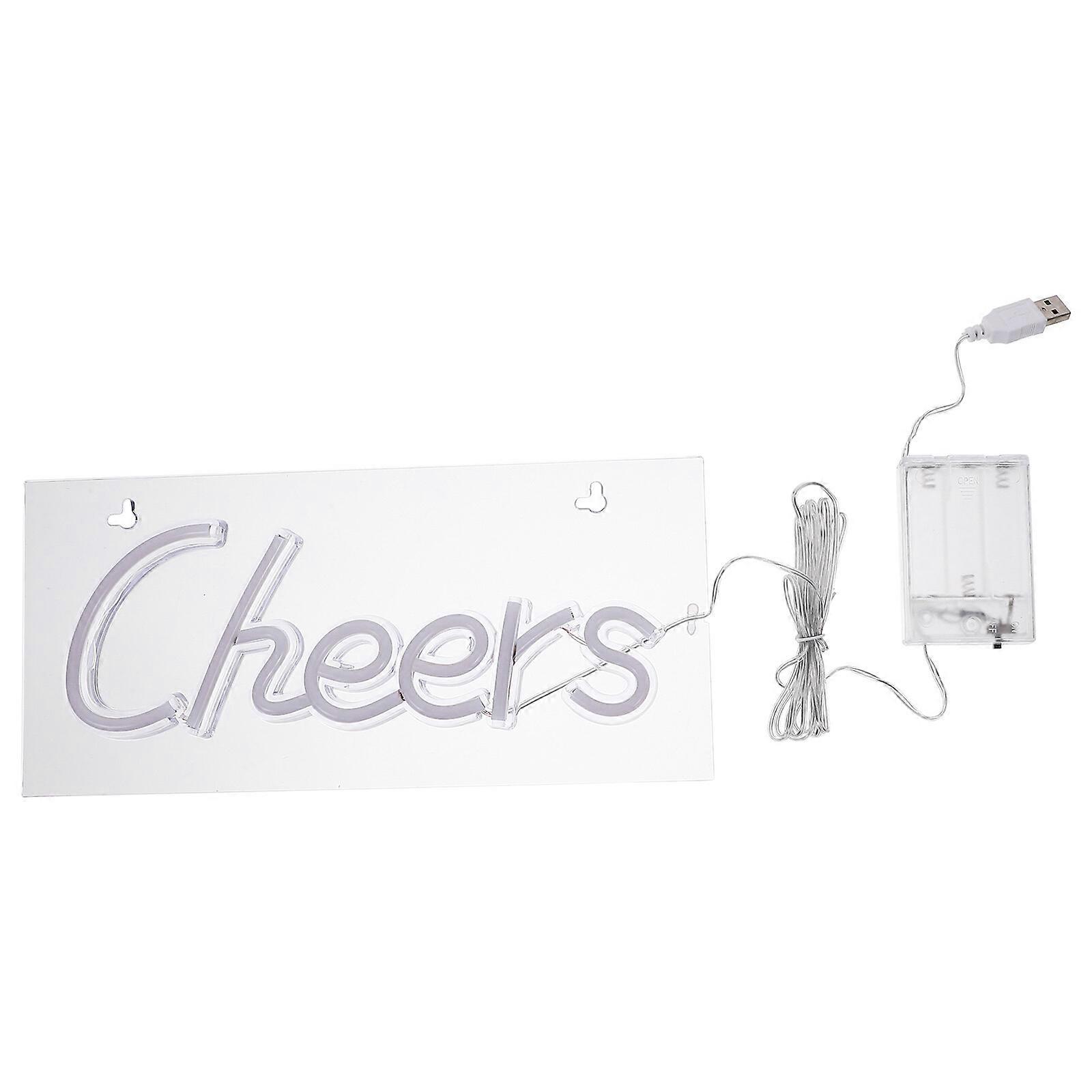Cheers Neon Light LED Neon Sign Decorative Neon Lamp Atmosphere Lamp for Bar Party