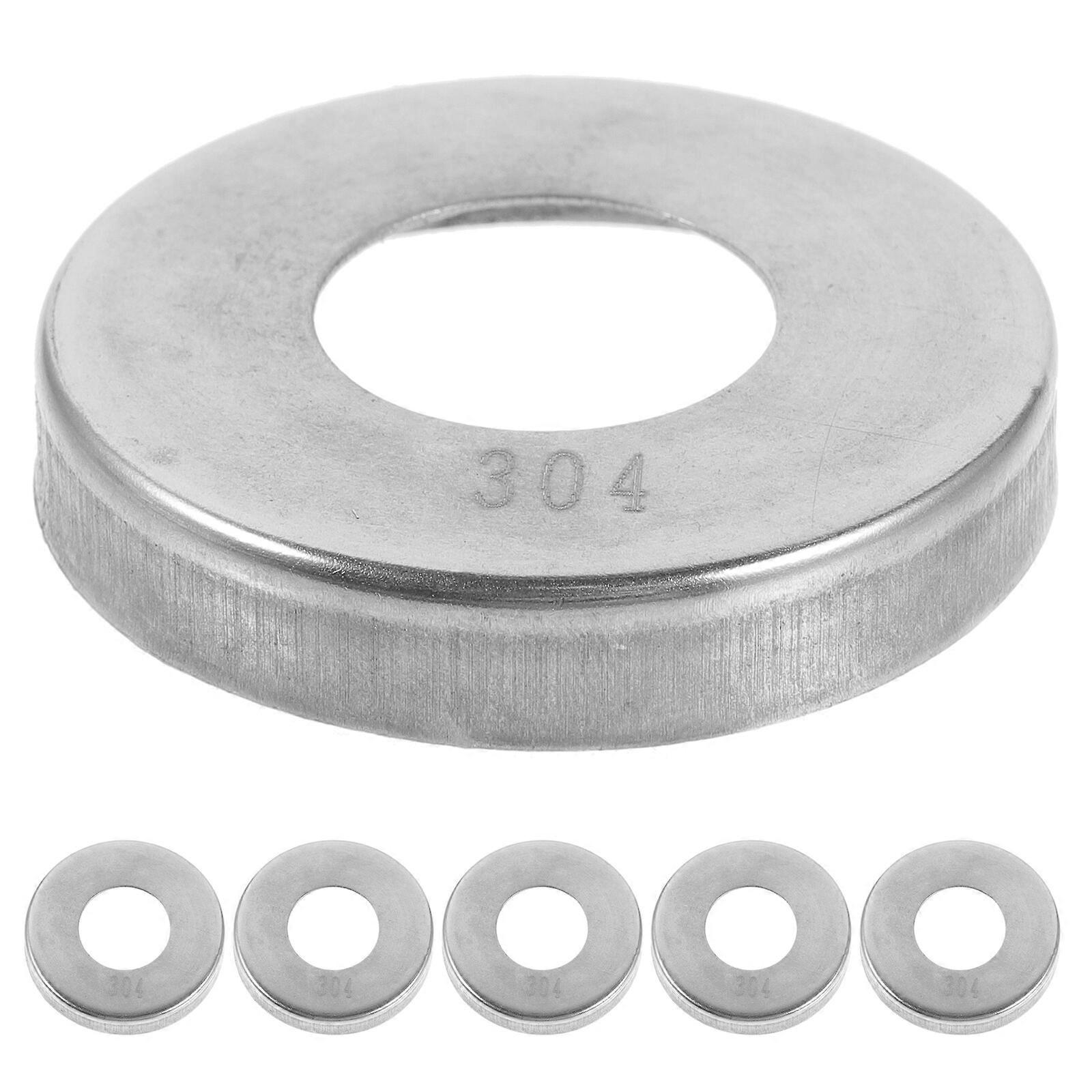 6pcs Stainless Steel Covers Railing Pipe Covers Railing Post Covers Flange Covers