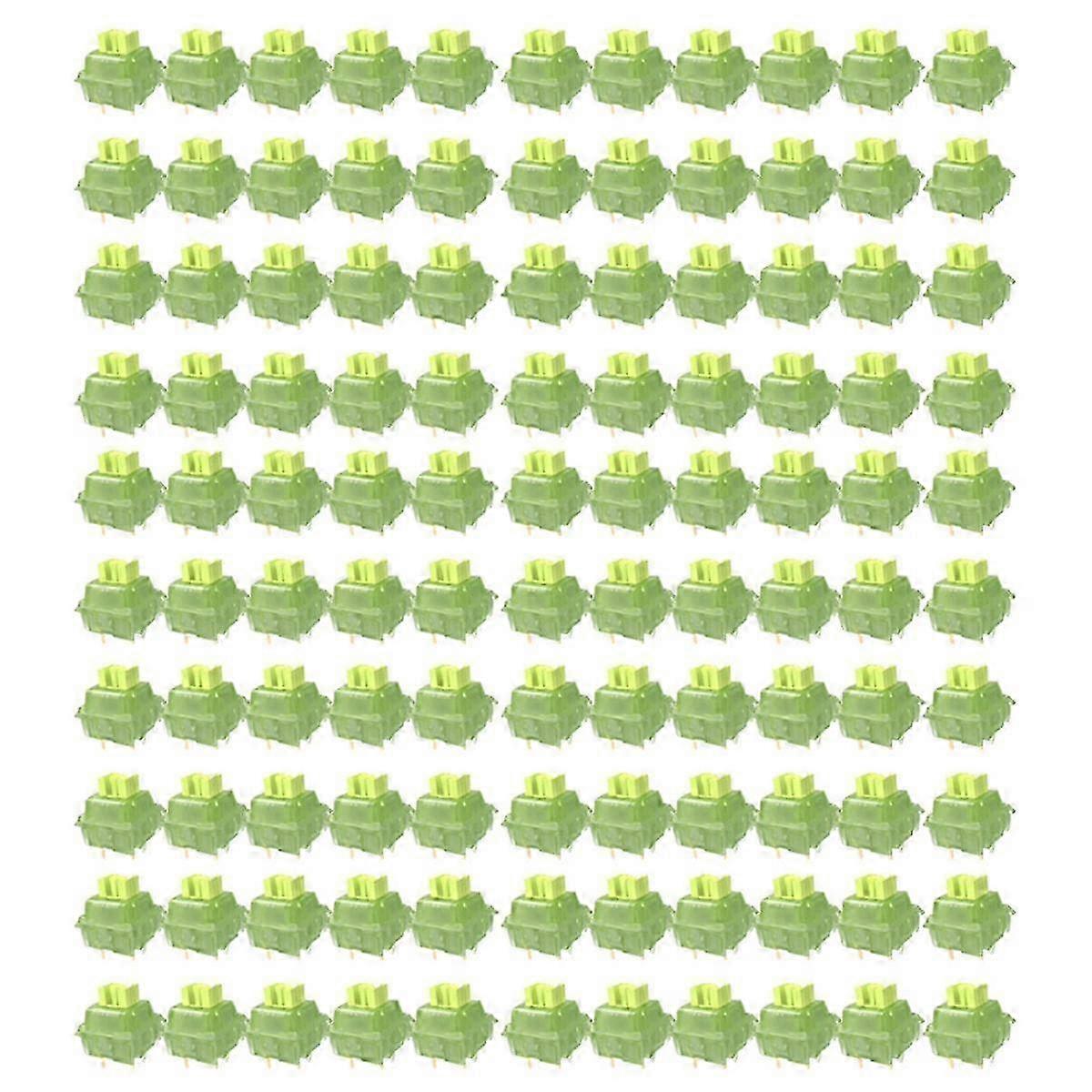 110 قطعة V3 التبديل التشحيم الصامتة مفاتيح لوحة المفاتيح الميكانيكية الخطية اللمس 5pin الساخنة مبادلة Pa66 قبل التشحيم الأخضر الليمون رمح