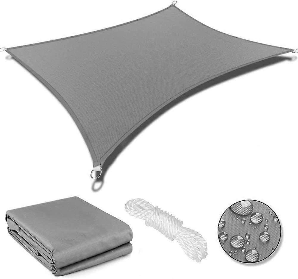 Rectangular Shade Sail, Polyester Oxford Windproof and UV Resistant Fabric, Anti-oxidation Waterproof