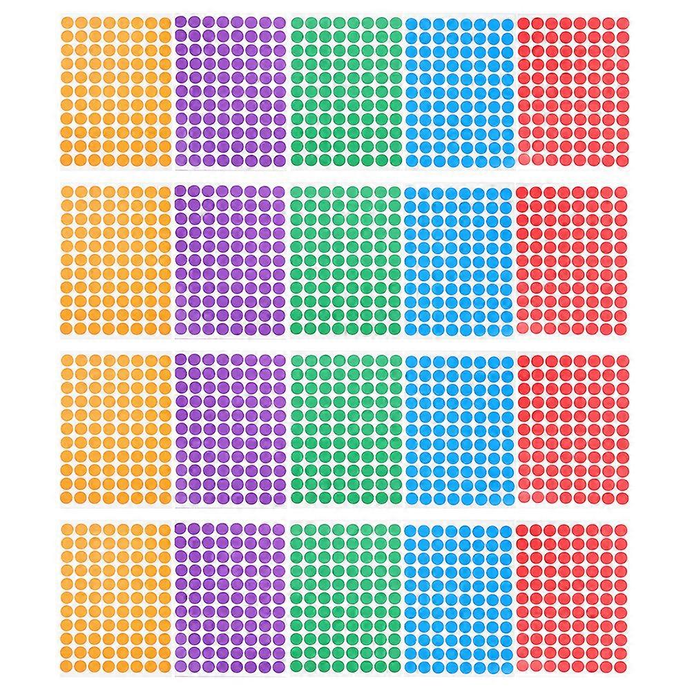 20 Sheets Dot Adhesive Round Stickers Sealing Circle Label Stickers Round Label Stickers