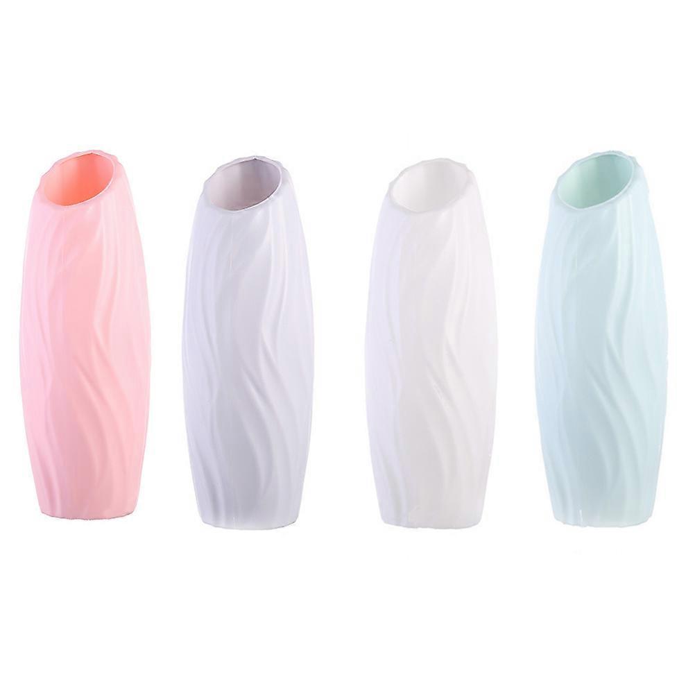 4 Pcs Dining Table Decor Rustic Dining Table Vase Plastic Vase Plants Table Centerpieces Vase