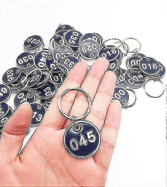 1-50 Numbers Key Chain Numbers Tags Locker Gym Key Rings Engraved ...