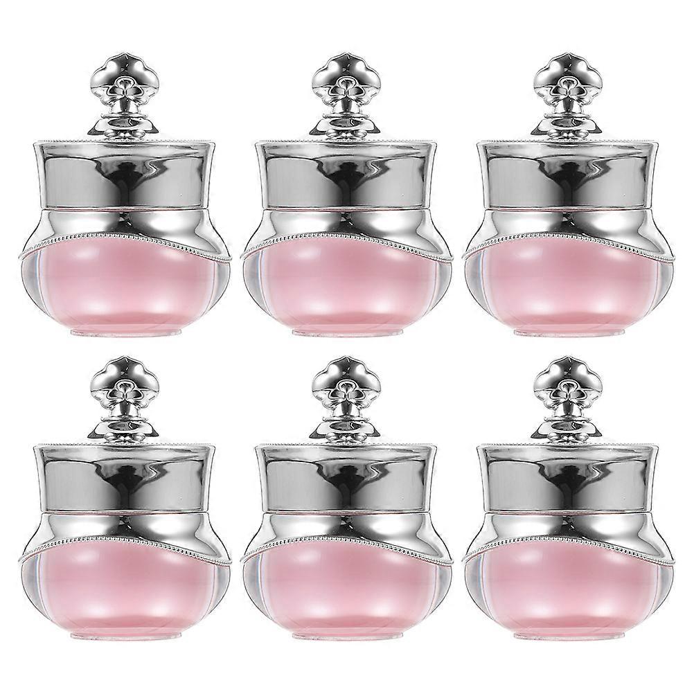 6pcs Travel Cream Jars Empty Cream Bottles Refillable Small Cream Jars with Lids 5 Gram