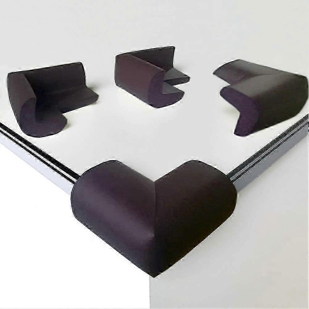 8 pack-corner protector soft foam corner protector, shockproof right angle baby corner protector, with sticker(black)