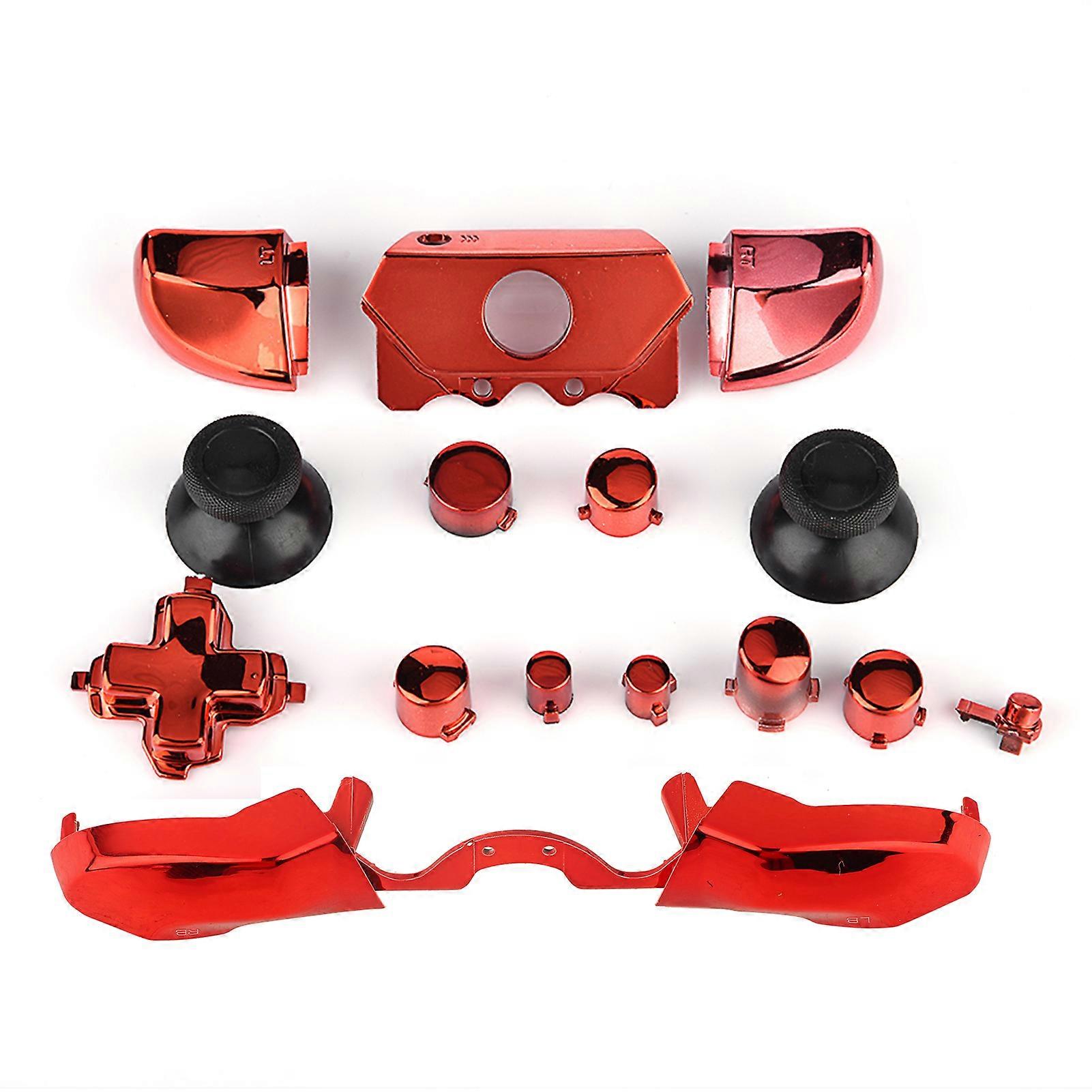 Full Button Sets Mod Replace Part for Microsoft Xbox One Controller 3.5mm Jack (Red)