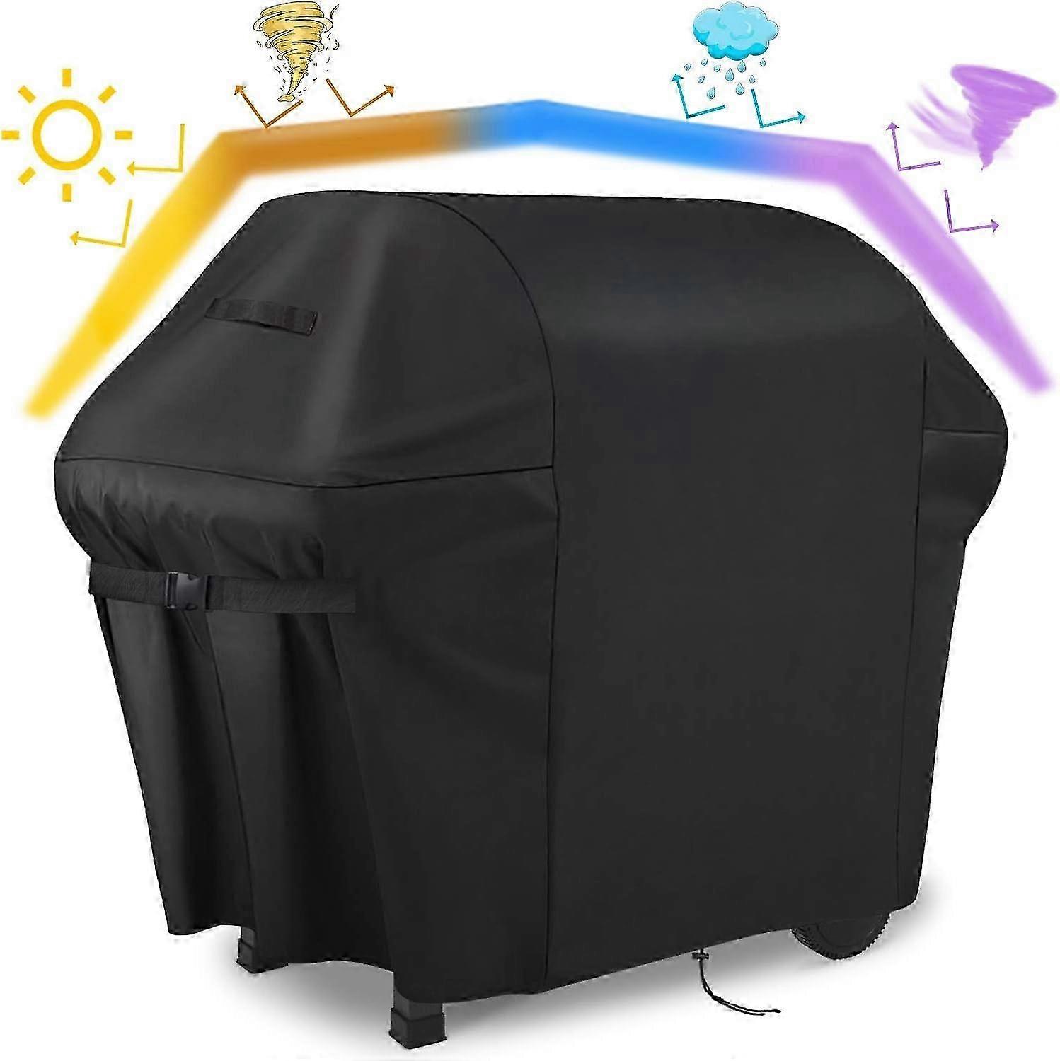 2024 Suitable Grill Cover, Grill Cover 600D Non-fading & Grill Cover Tarpaulin 100% Waterproof All Year Round Weatherproof Gas Grill BBQ Cover