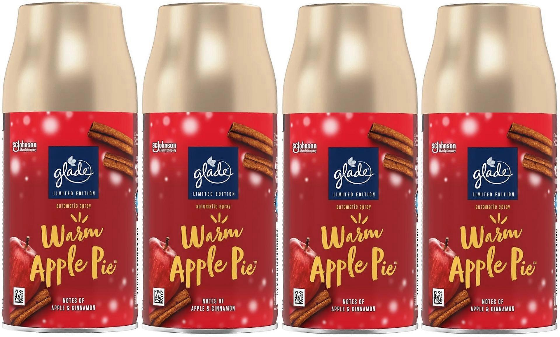 4 x Glade Automatic Spray Refill 269ml - Warm Apple Pie