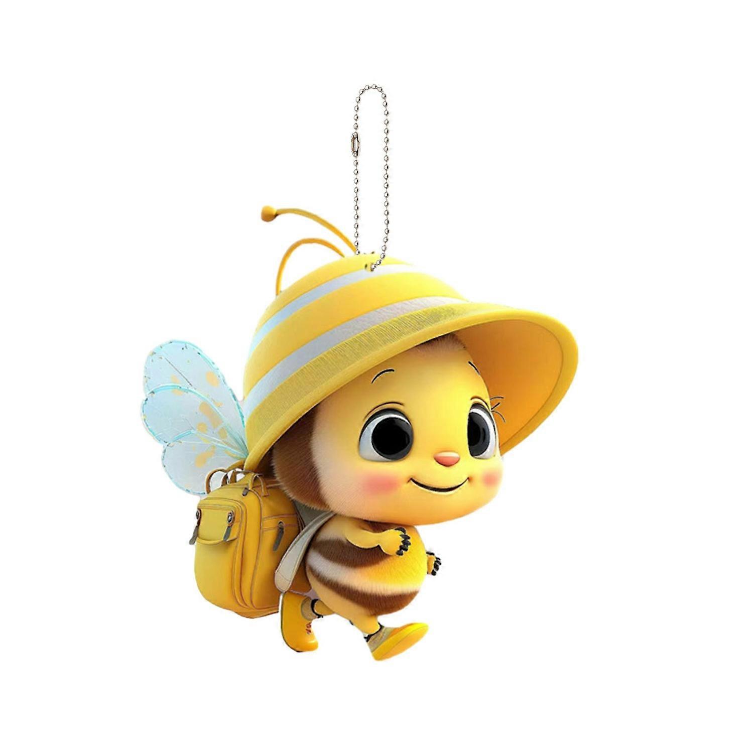 Bee Decorative Pendant Acrylic Hanging Ornament Adorable Appearance Vivid Color Lightweight