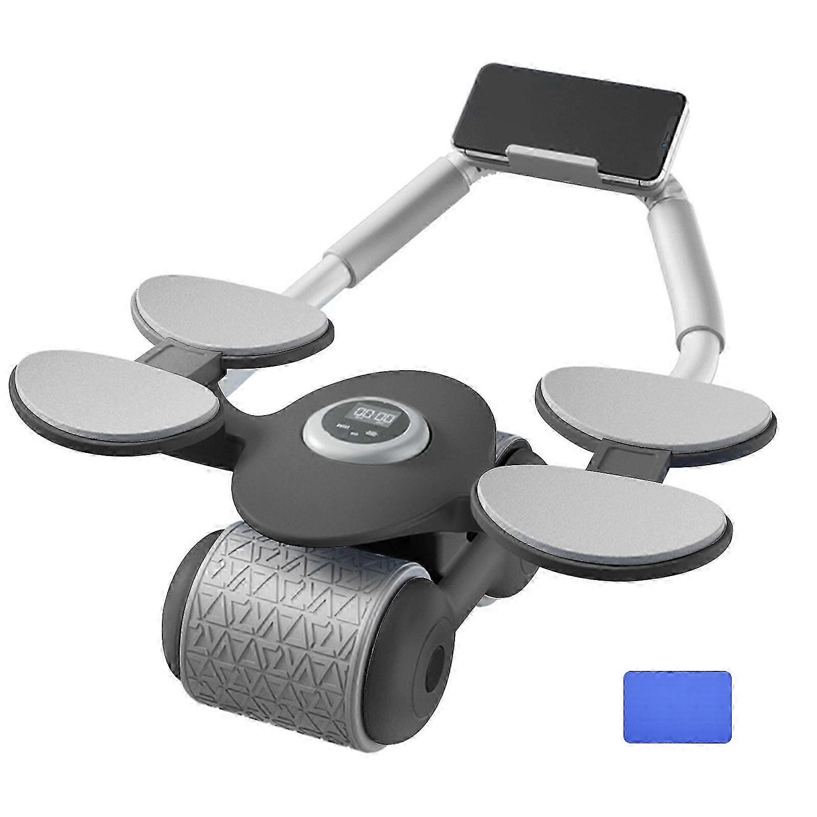 Automatic Rebound Abdominal Wheel Ab Roller Wheel with Elbow Support Roller